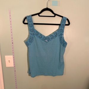 ☀️Sigrid Olsen Women’s Sleepwear Top, medium blue, size XL.